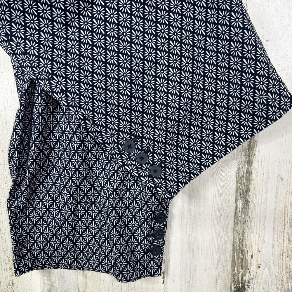 NEW Talbots Skimmer Pants 24W Navy Blue White Floral Daisy Cotton Stretch - Picture 11 of 16